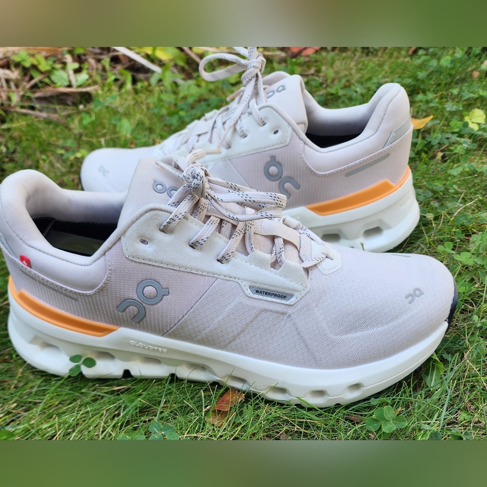 Size 9 - New Women's On Running Cloydrunner Waterproof Wolf/Tangerine - Picture 3 of 9
